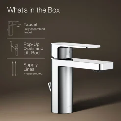 Single-handle bathroom sink faucet, 1.2 gpm