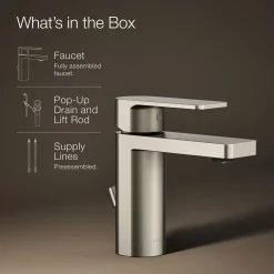 Single-handle bathroom sink faucet, 1.2 gpm