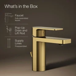 Single-handle bathroom sink faucet, 1.2 gpm
