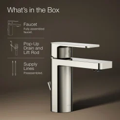 Single-handle bathroom sink faucet, 1.2 gpm