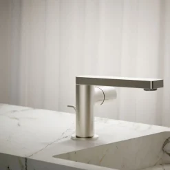 Single-handle bathroom sink faucet with Cylindrical handle, 1.2 gpm