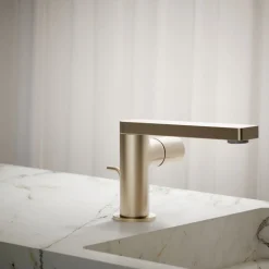 Single-handle bathroom sink faucet with Cylindrical handle, 1.2 gpm