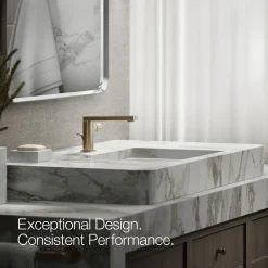 Single-handle bathroom sink faucet with Cylindrical handle, 1.2 gpm
