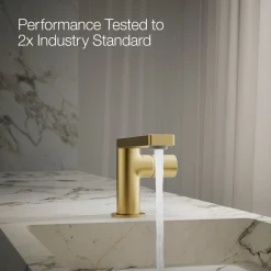 Single-handle bathroom sink faucet with Cylindrical handle, 1.2 gpm