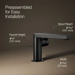 Single-handle bathroom sink faucet with Lever handle, 1.2 gpm