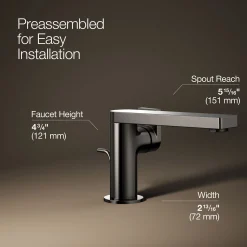 Single-handle bathroom sink faucet with Lever handle, 1.2 gpm