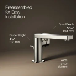 Single-handle bathroom sink faucet with Lever handle, 1.2 gpm