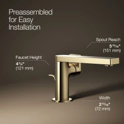 Single-handle bathroom sink faucet with Lever handle, 1.2 gpm