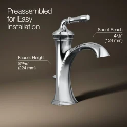 Single-handle bathroom sink faucet, 1.2 gpm