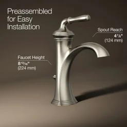 Single-handle bathroom sink faucet, 1.2 gpm