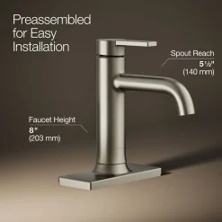 Single-handle bathroom sink faucet, 1.2 gpm