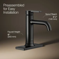 Single-handle bathroom sink faucet, 1.2 gpm