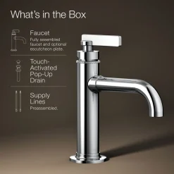 Single-handle bathroom sink faucet, 1.2 gpm