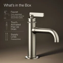 Single-handle bathroom sink faucet, 1.2 gpm