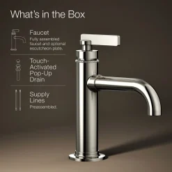 Single-handle bathroom sink faucet, 1.2 gpm