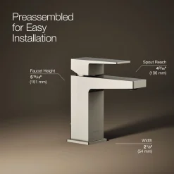 Single-handle bathroom sink faucet, 1.2 gpm
