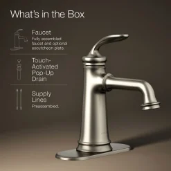 Single-handle bathroom sink faucet, 1.2 gpm