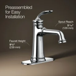 Single-handle bathroom sink faucet, 1.2 gpm