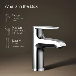 Single-handle bathroom sink faucet, 1.2 gpm