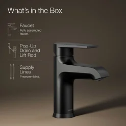 Single-handle bathroom sink faucet, 1.2 gpm