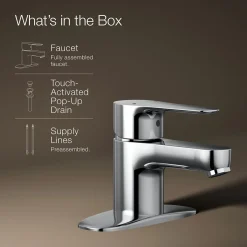 Single-handle bathroom sink faucet, 1.2 gpm