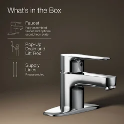 Single-handle bathroom sink faucet, 1.2 gpm