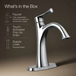 Single-handle bathroom sink faucet, 1.2 gpm