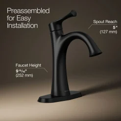 Single-handle bathroom sink faucet, 1.2 gpm