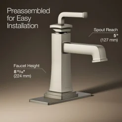 Single-handle bathroom sink faucet, 1.2 gpm
