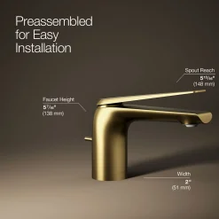 Single-handle bathroom sink faucet, 1.2 gpm
