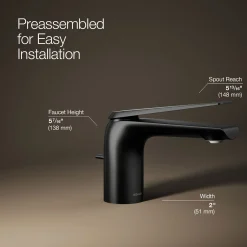 Single-handle bathroom sink faucet, 1.2 gpm