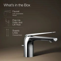 Single-handle bathroom sink faucet, 1.2 gpm