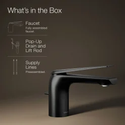 Single-handle bathroom sink faucet, 1.2 gpm