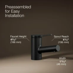 Single-handle bathroom sink faucet, 1.2 gpm