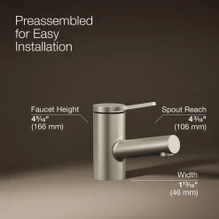 Single-handle bathroom sink faucet, 1.2 gpm