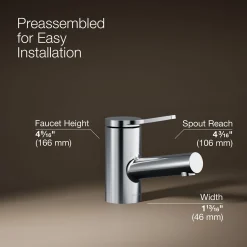 Single-handle bathroom sink faucet, 1.2 gpm