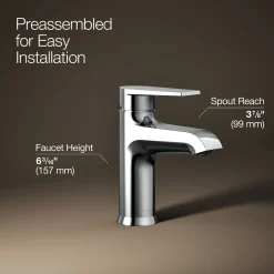 Single-handle bathroom sink faucet, 1.2 gpm