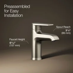 Single-handle bathroom sink faucet, 1.2 gpm