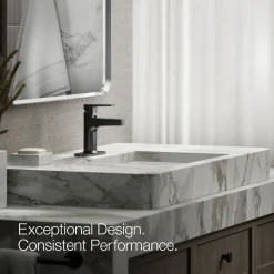 Single-handle bathroom sink faucet, 1.2 gpm