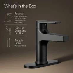 Single-handle bathroom sink faucet, 1.2 gpm
