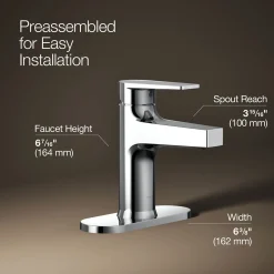 Single-handle bathroom sink faucet, 1.2 gpm