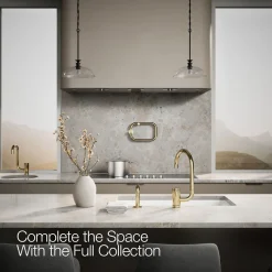 Single-handle kitchen sink faucet with two-function extended-reach spout and side sprayer