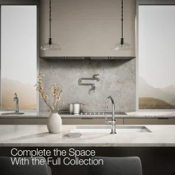 Single-handle kitchen sink faucet