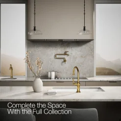 Single-handle kitchen sink faucet