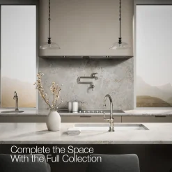 Single-handle kitchen sink faucet