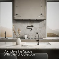 Single-handle kitchen sink faucet