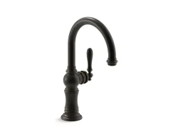Single-handle kitchen sink faucet