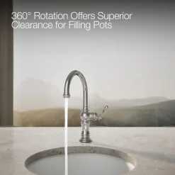 Single-handle kitchen sink faucet