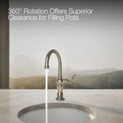Single-handle kitchen sink faucet