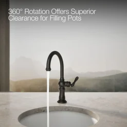 Single-handle kitchen sink faucet